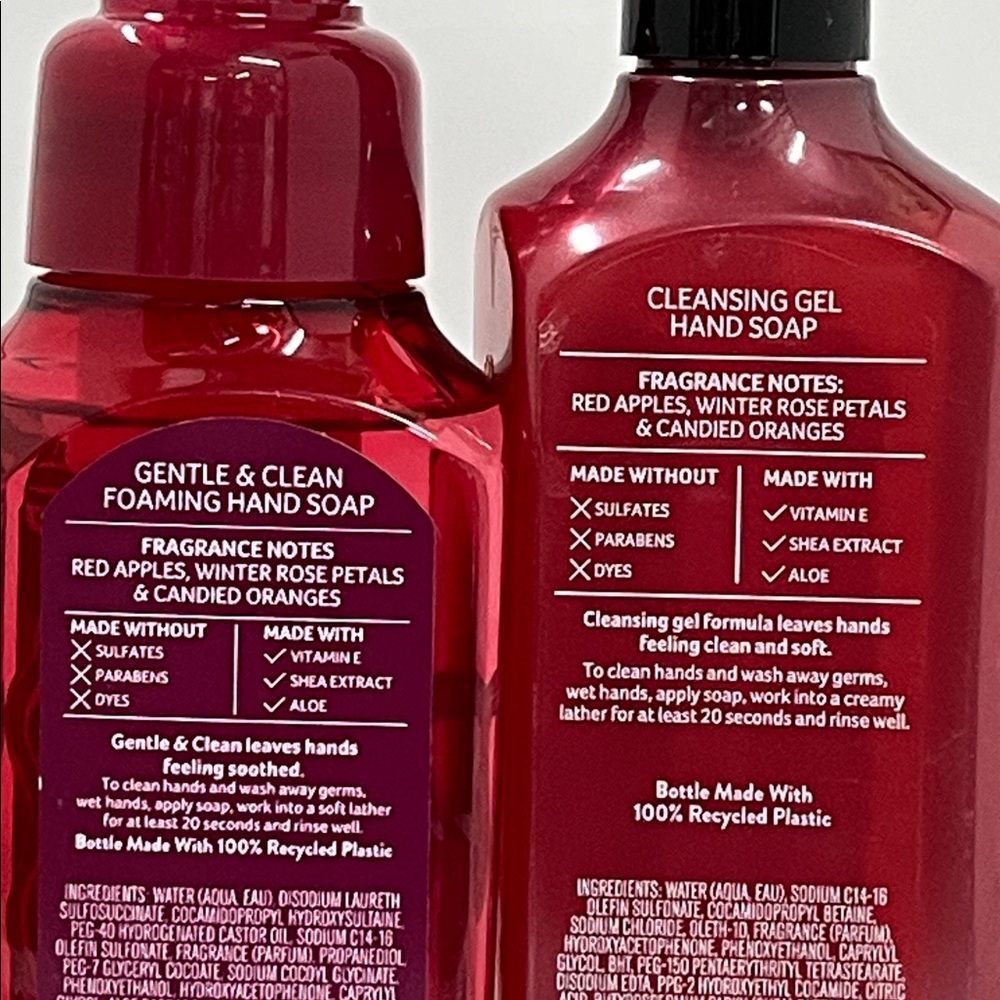 Bath & Body Works Winter Candy Apple Hand Soap Duo - Gel & Foam NWT - Picture 2 of 3